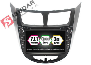 Rockchip PX3 7 Inch 2 Din Android Car DVD Player Untuk Hyundai Verna / Accent / Solaris