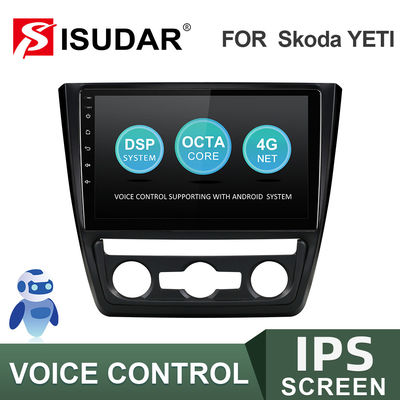 V57S Double Din Bluetooth Car Stereo Untuk Skoda Yeti DDR4 Octa Core 2.5GHZ